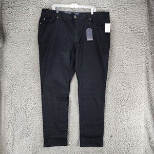 Ben Sherman Pants Mens 42x34 Black Stretch Mid Rise Slim Fit Chino *NWT*